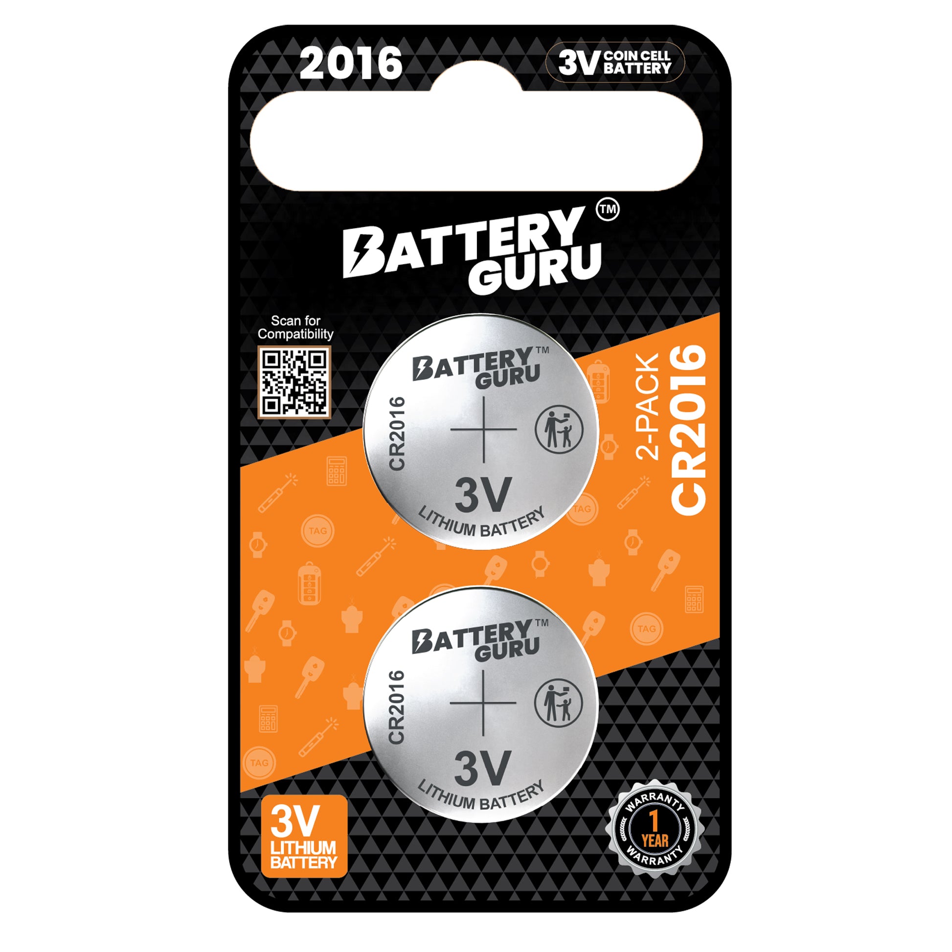 3V Car Key Batteries (Pack of 2)