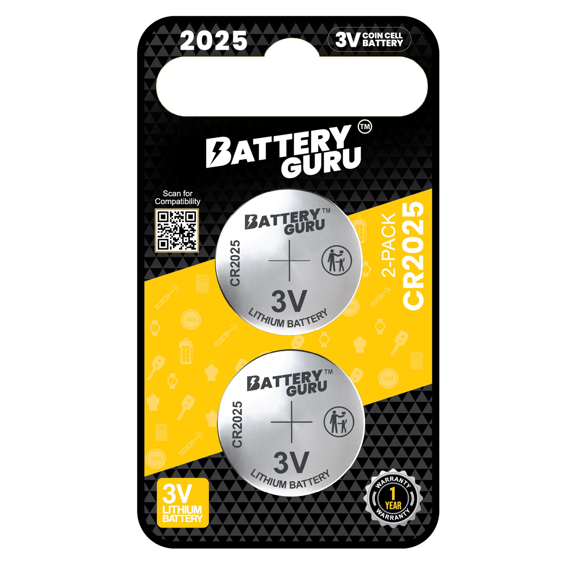 3V Car Key Batteries (Pack of 2)