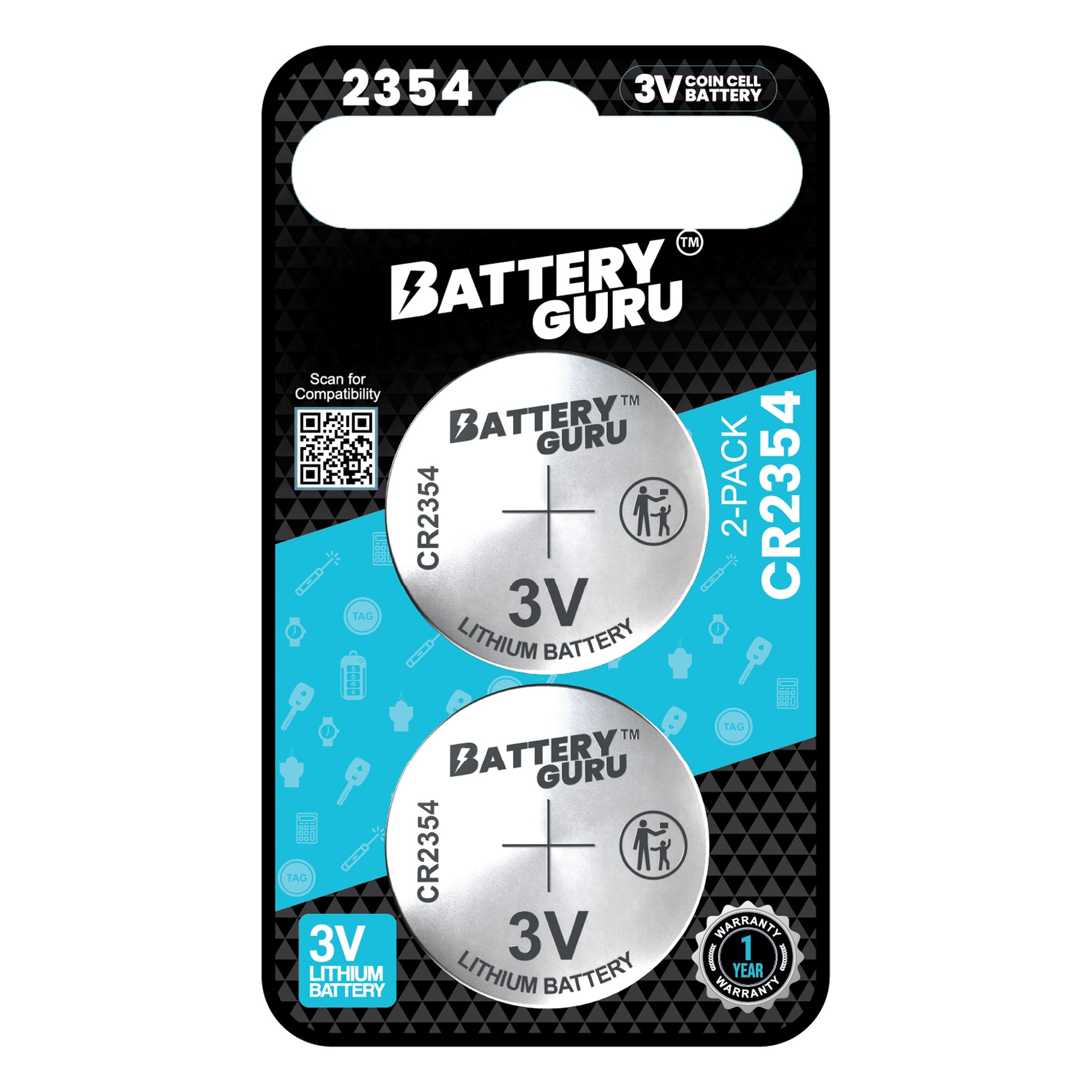 3V Car Key Batteries (Pack of 2)